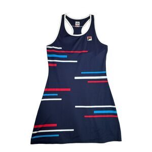 FILA WOMENS TENNIS DRESS LARGE ATHLEISURE ATHLETIC PERFORMANCE PICKLEBALL BLUE